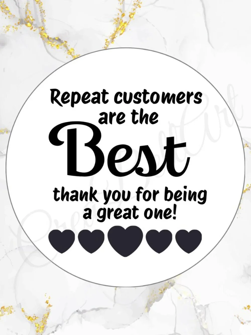 100 Thank you Stickers Thermal Stickers 2 inch
